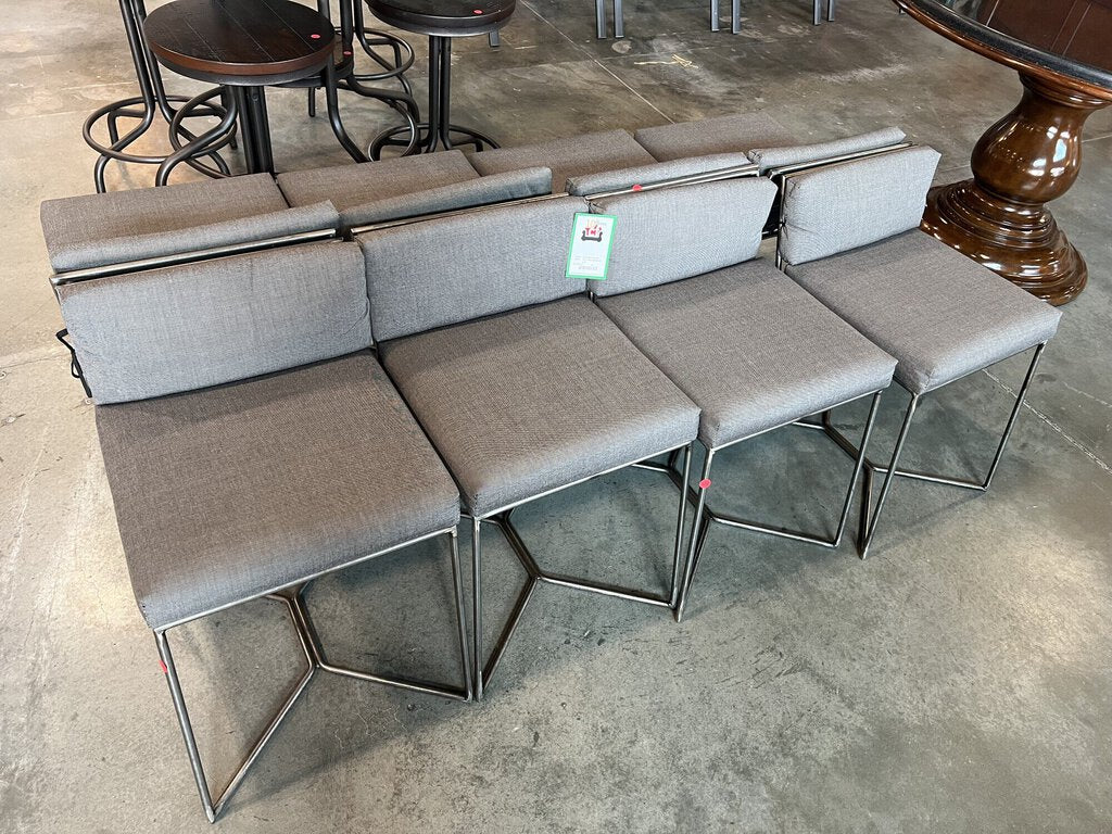 Set 4 Gray Barstools