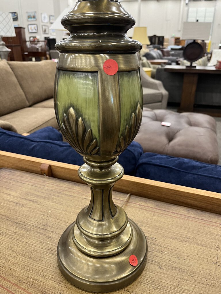 Vintage Green/ Brass lamp