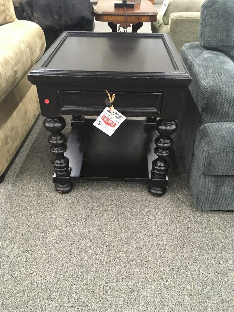 T. Bahama Blk End Table