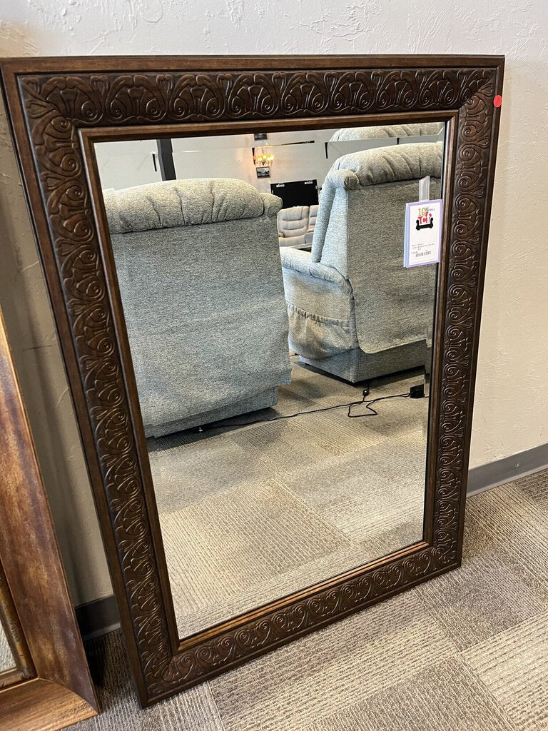 Brown Frame Wall Mirror