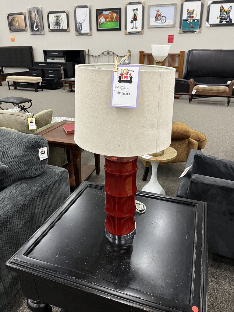 Red Base Lamp