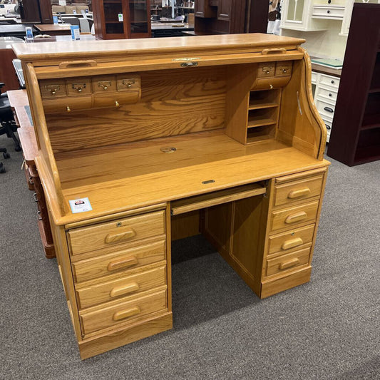 Oak RollTop Desk