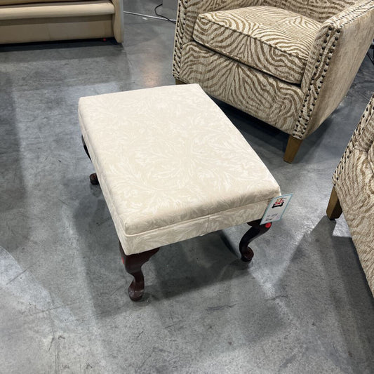 Cream Fabric Ottoman