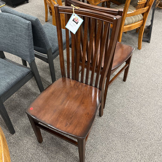 Pair Dk Brown Dining chairs