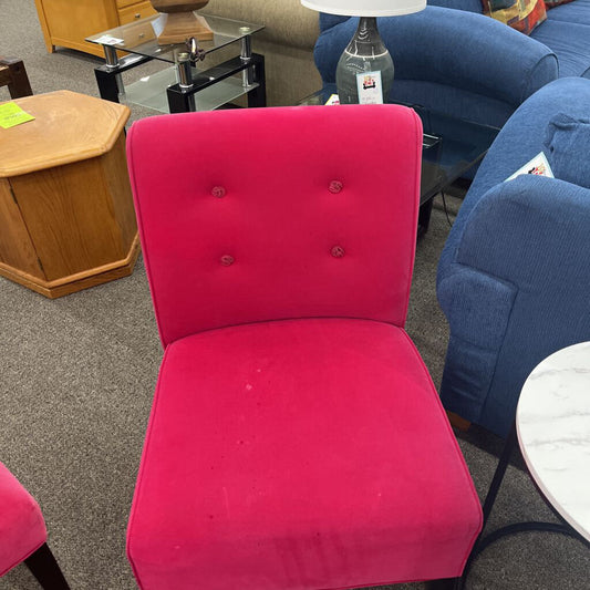 Pair Pink Short Back Chair
