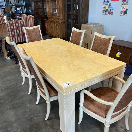 Marble Top Table w/ 6 Chairs