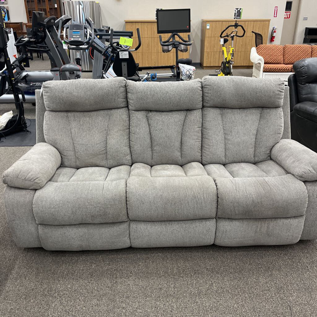 Gray Fabric Reclining Sofa