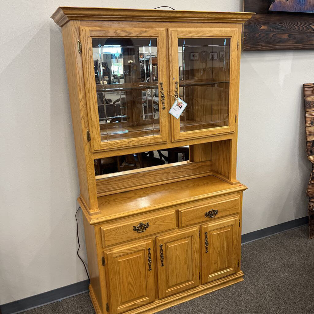 Oak 2pc Hutch