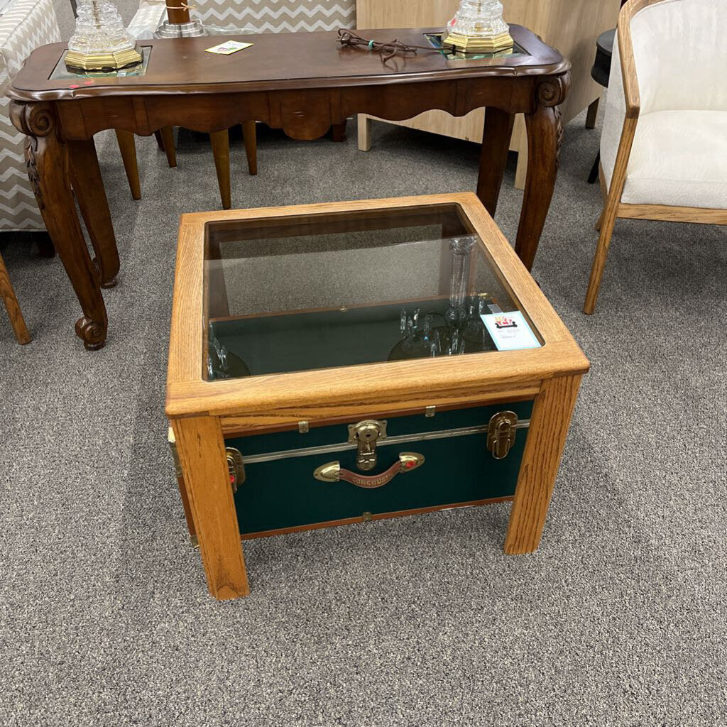 Glass Top End Table