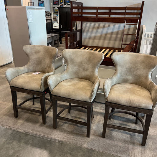 Set 3 Hillsdale gray stools