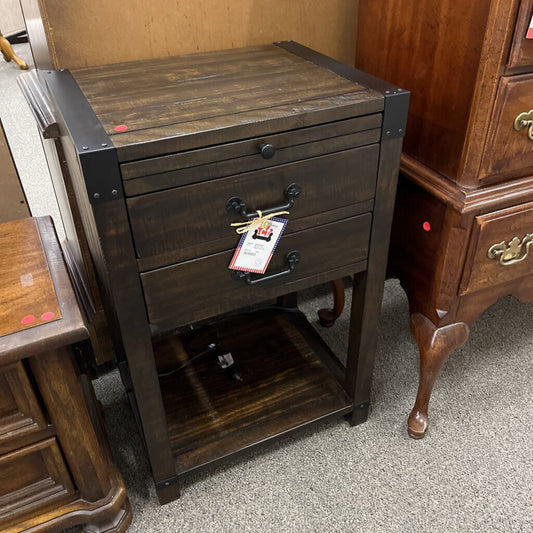 Brown Tall Nightstand
