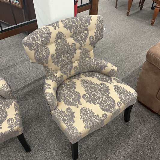 Tan/Grey Accent chair