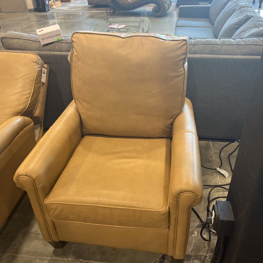 Bassett Tan Rec Leather Chair