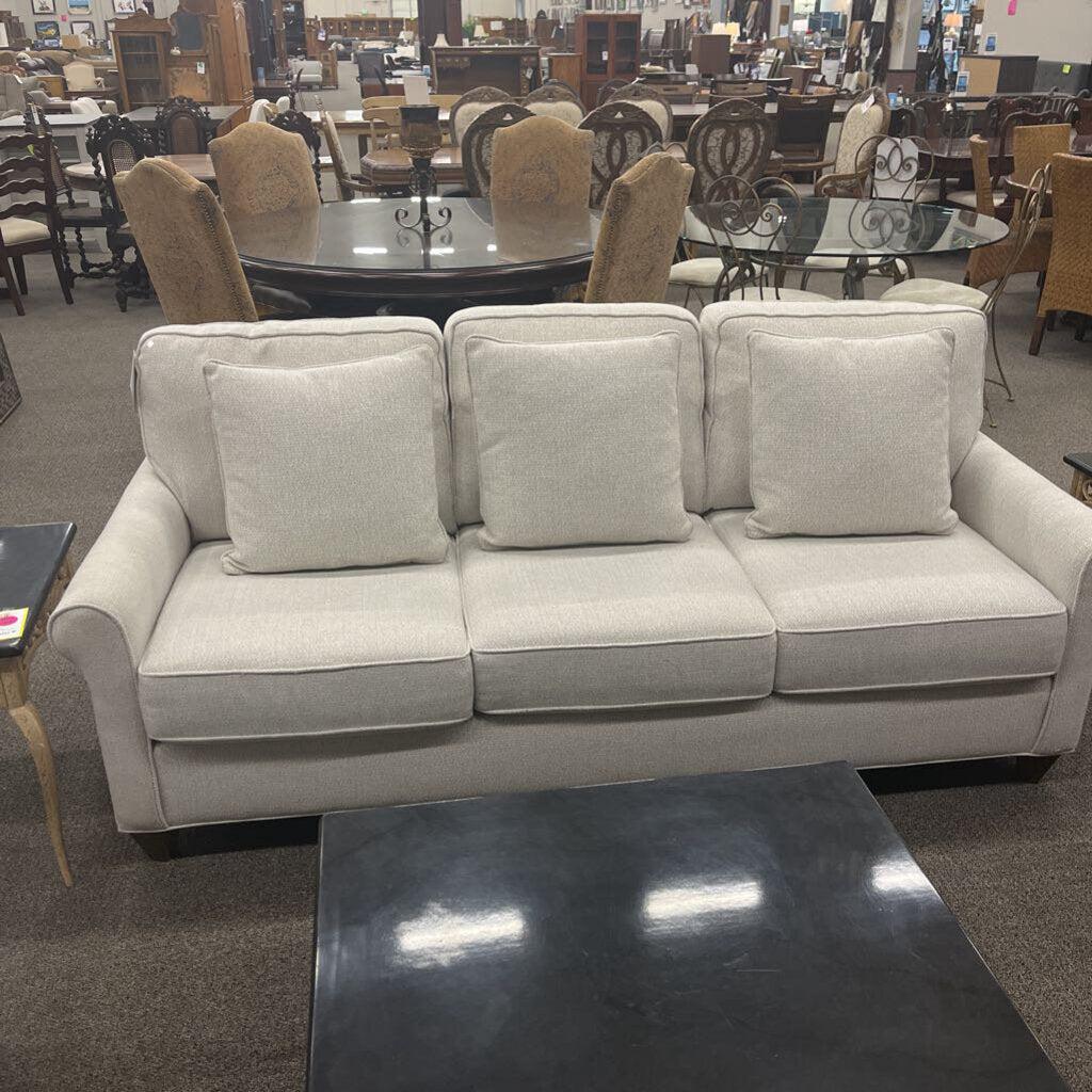 Bassett White Fabric Sofa