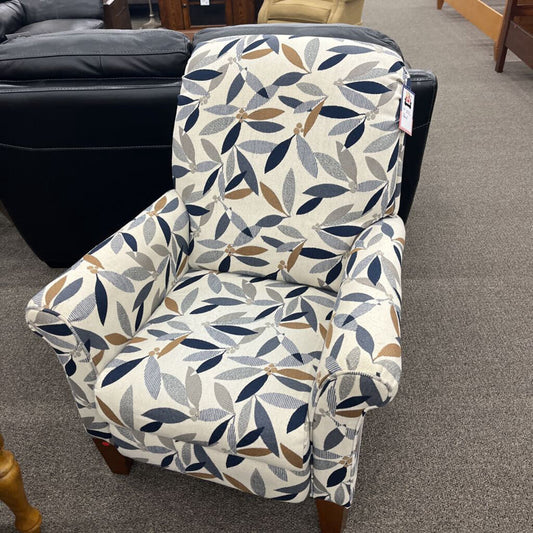 LaZboy White Blue Arm Chair