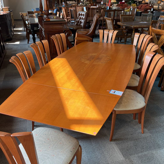 Modern Ext. Table w/ 8 Chairs
