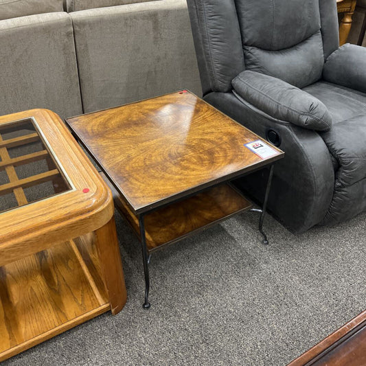 Brown 2 Tier End Table