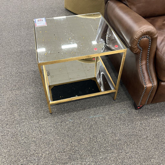 Mirrored Top End Table