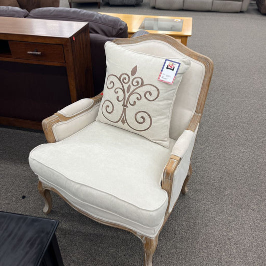 White Wood Arm Chair