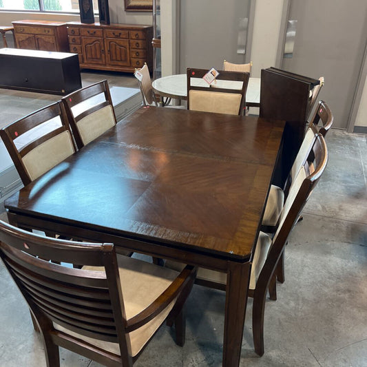 Dining Table w/ 6Chairs & 1Leaf