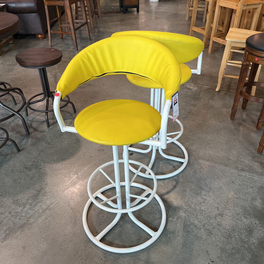 Pair of Yellow Vintage Stools