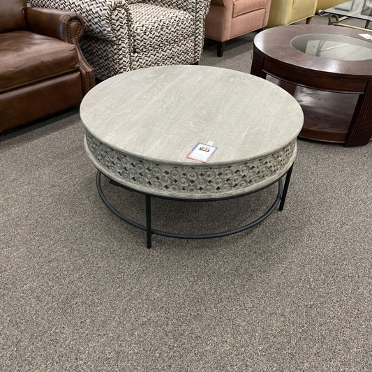 Round Gray Coffee Table