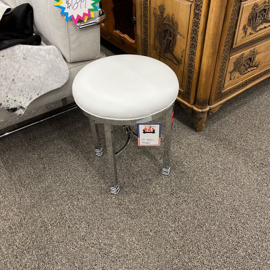 White and Silver Stool