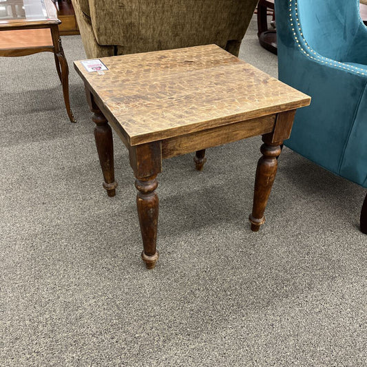 Rustic Wood End Table