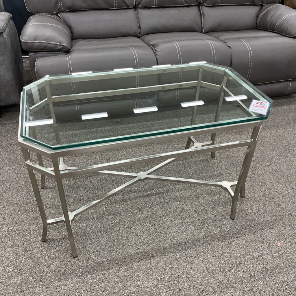 Silver & Glass Entry Table