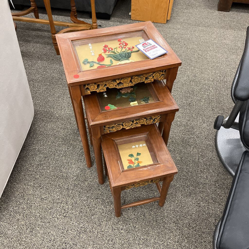 Set of 3 Asian Nesting Tables