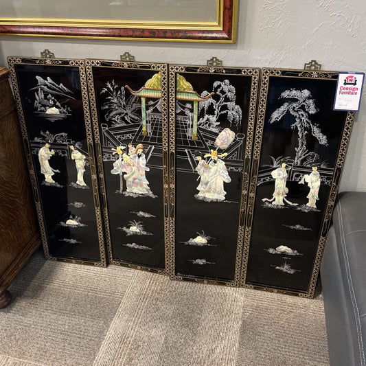 Set of 4 Asian Panel Art