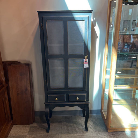 Black Cabinet w/ Screen Door