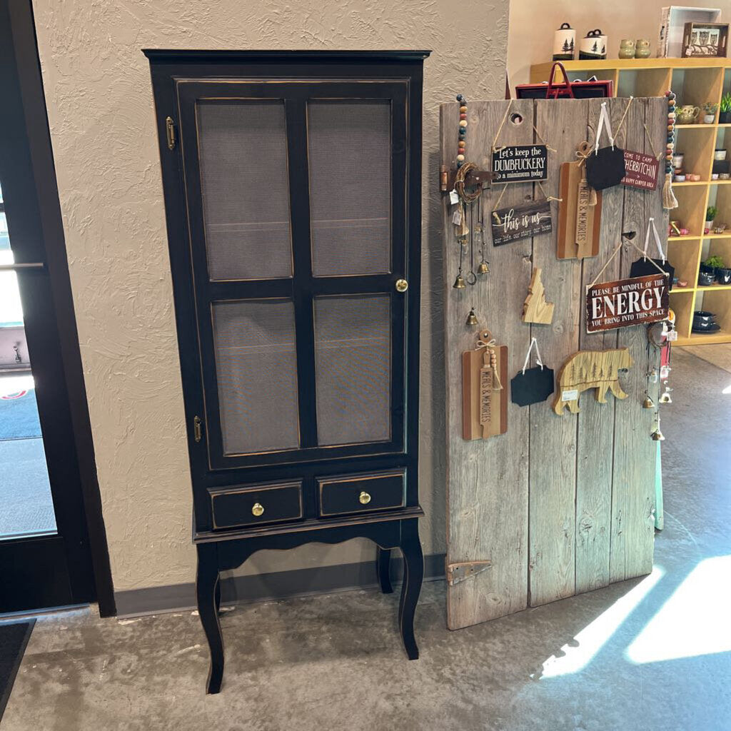 Black Cabinet w/ Screen Door