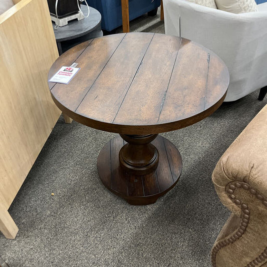 Rustic Round End Table