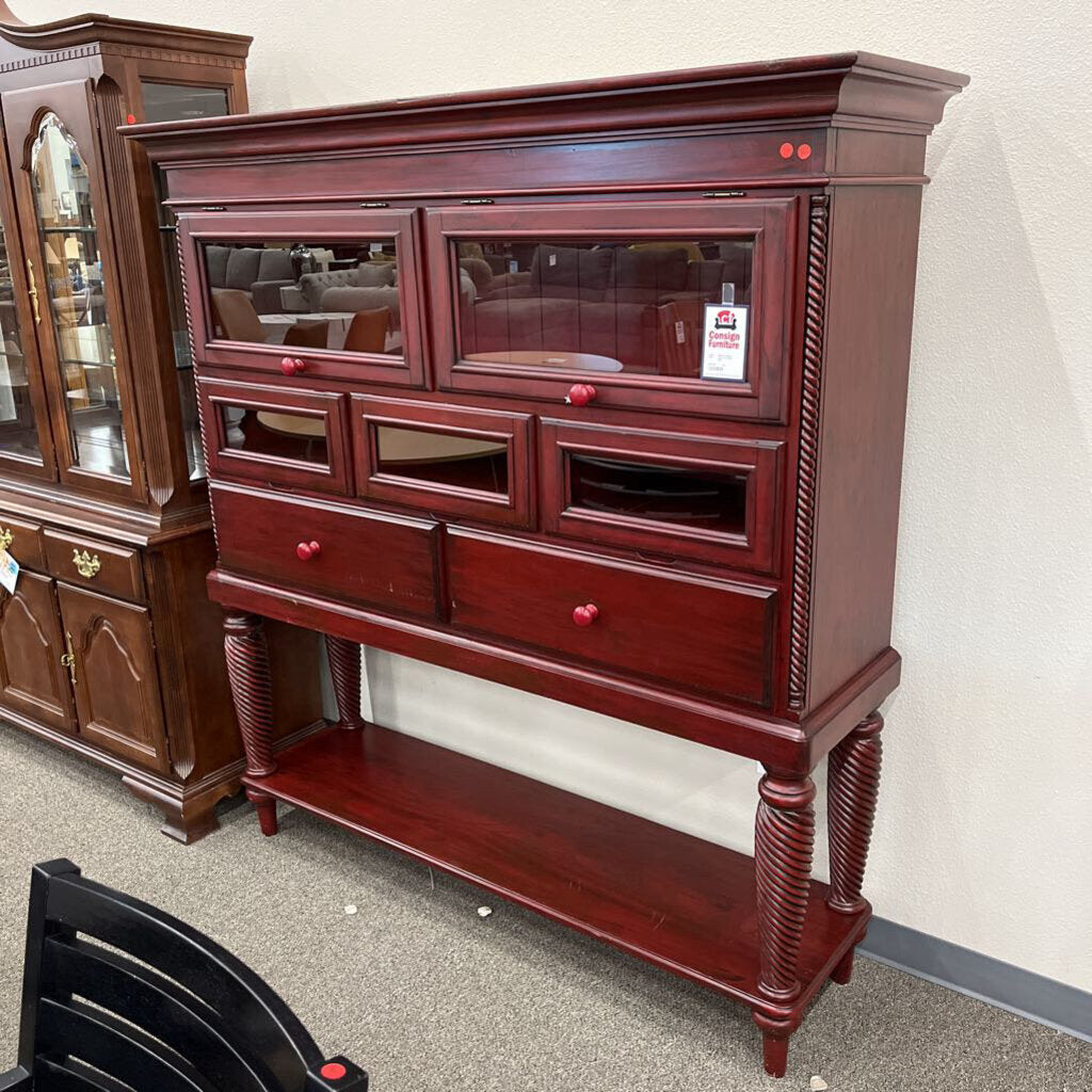 Dark Red Hutch