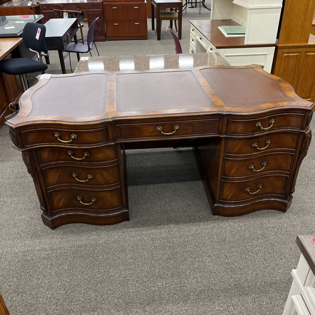 Exec. Desk w/ File Cabinet