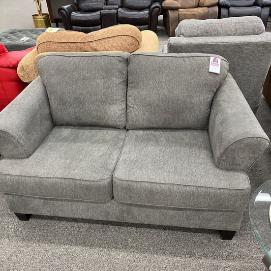 Gray Fabric Loveseat