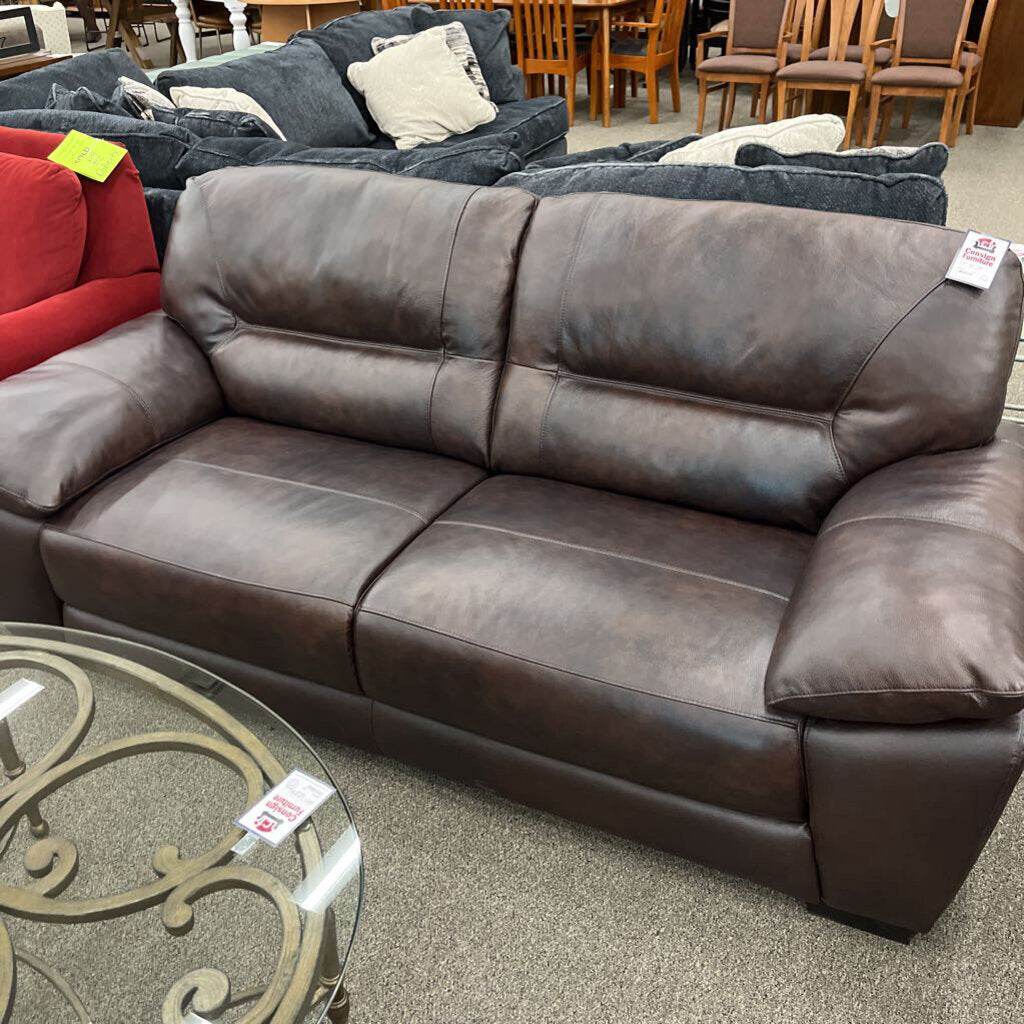 Brown Leather Sofa