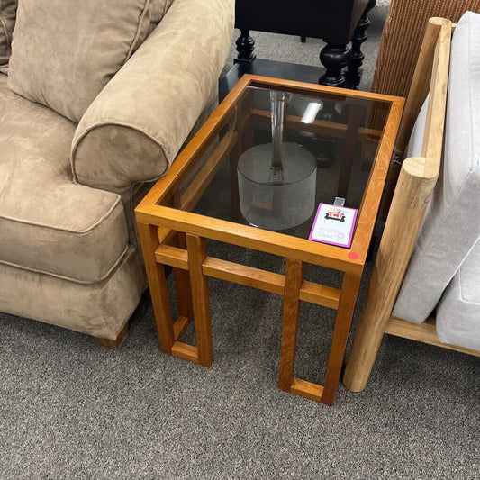 Glass Top End Table