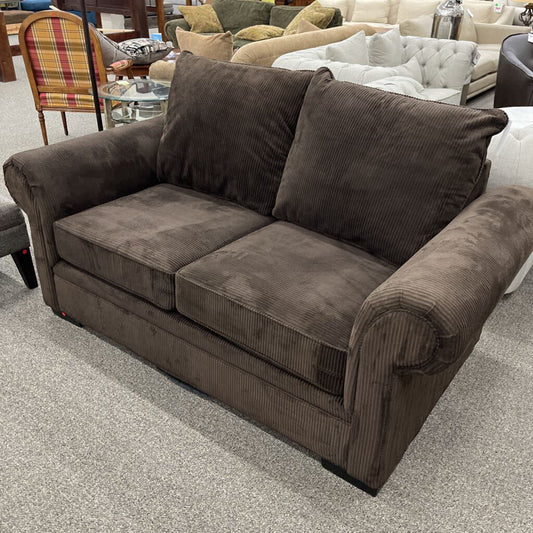 Brown Corduroy Loveseat