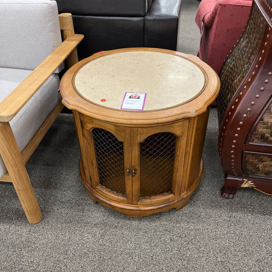 Marble Top End Table