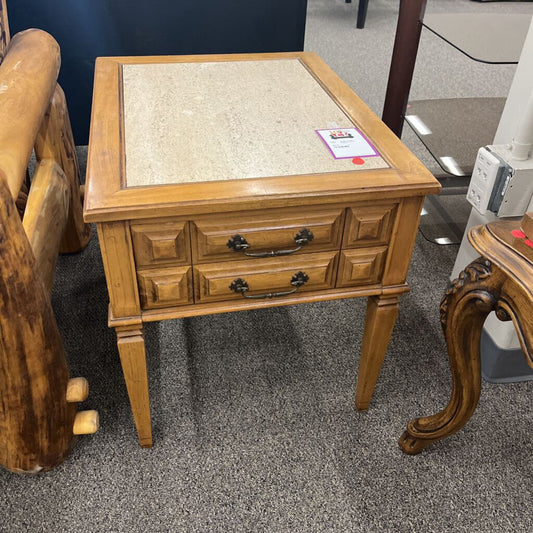 Marble Top End Table