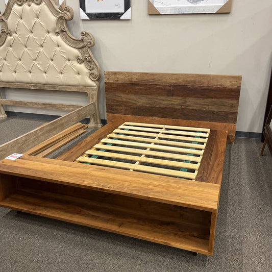 Queen Acacia Wood Bed