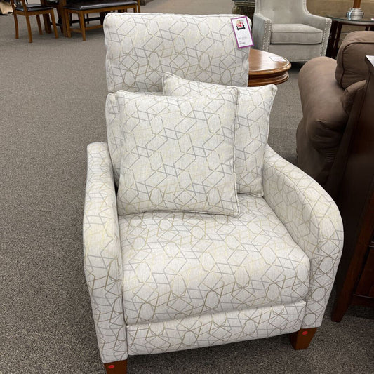 White Patterned Recliner