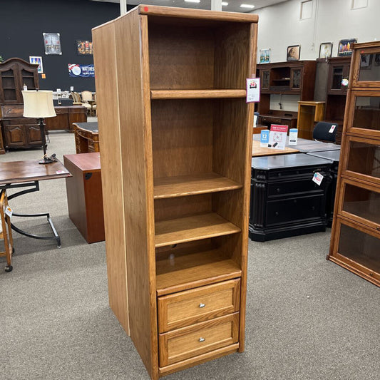 Pair of Oak Shelves w/ Cabinets