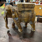 Carved Elephant Side Table