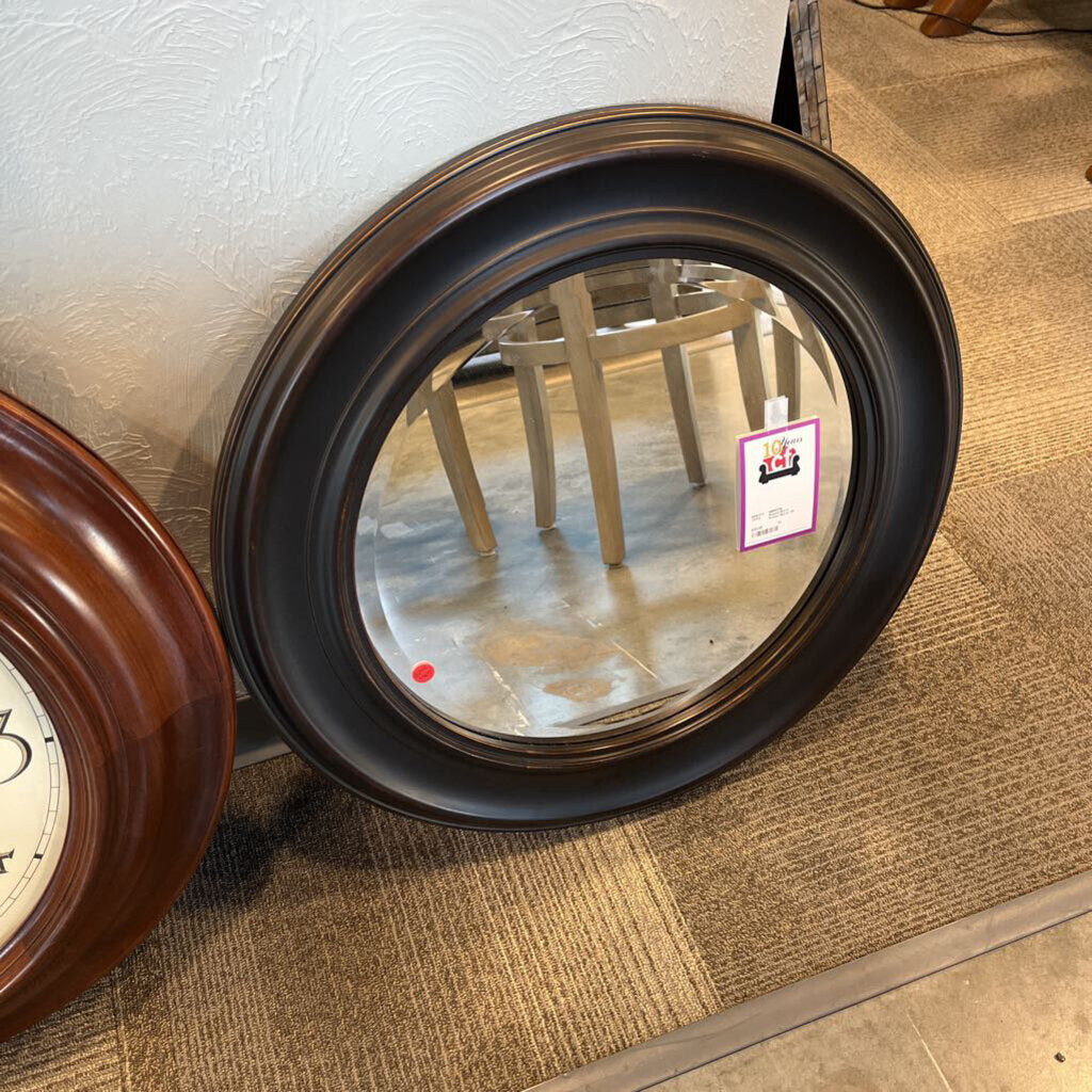 Round Black Frame Mirror