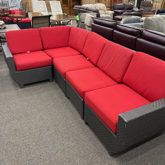 5pc. Sectional w/ Marble-top Coffee Table