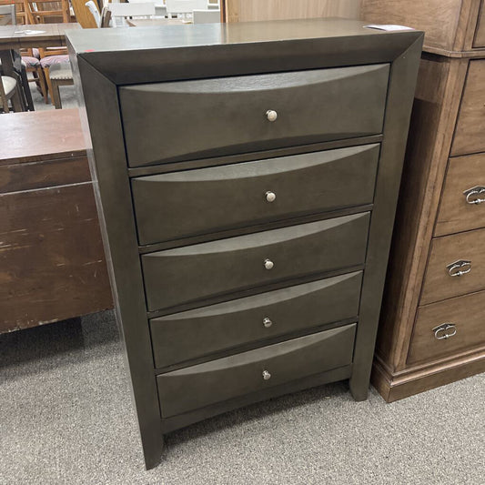 Gray 5 Drawer Tallboy