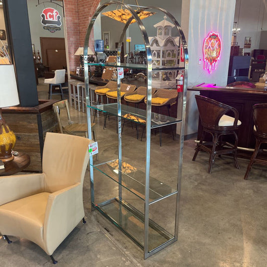 Stainless Steel Etagere w/ Glass